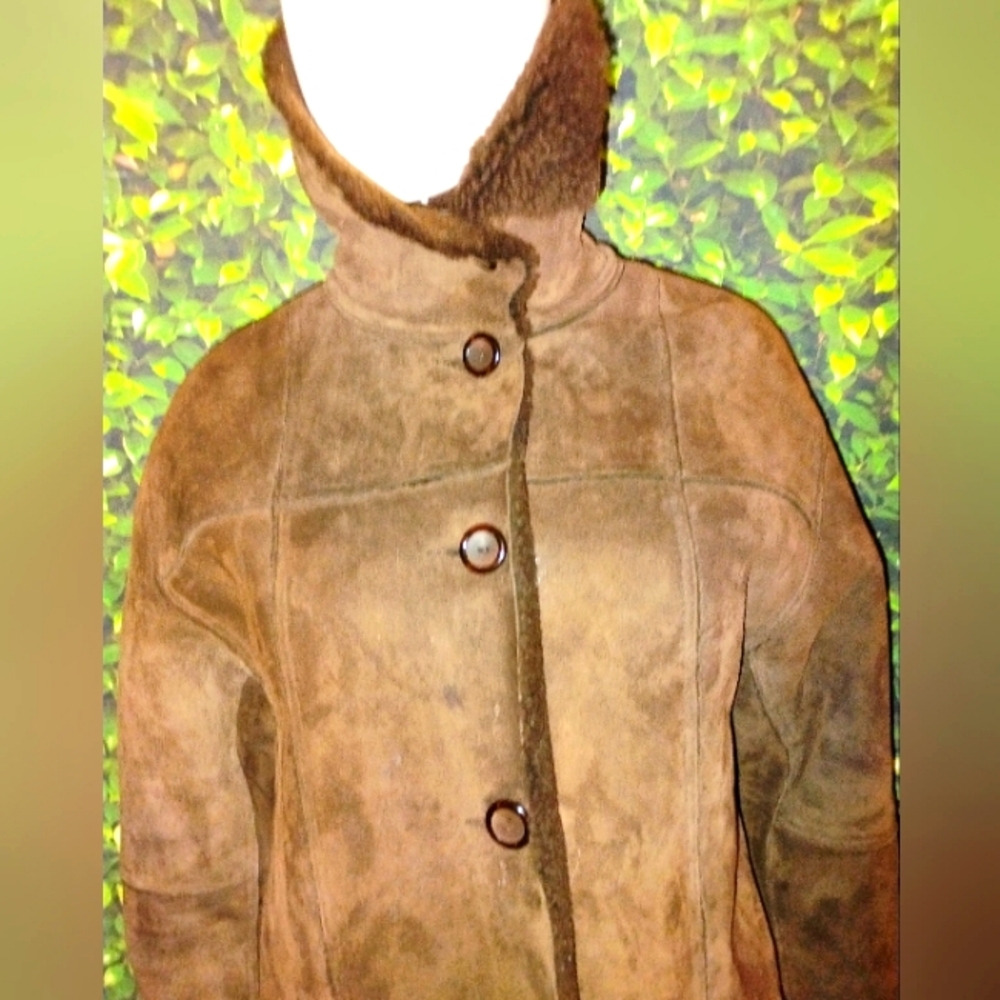 Vintage Brown  Shearling JWomen's Jacket By Sawyer If Napa Sz S